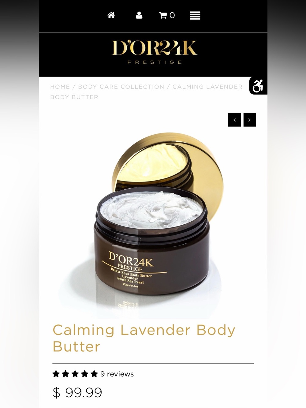 Calming Lavender Body Butter D’OR24K - Picture 2 of 8